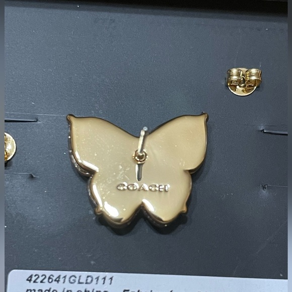 !!NEW!! Coach Sparkle Butterfly Earrings - Picture 2 of 8